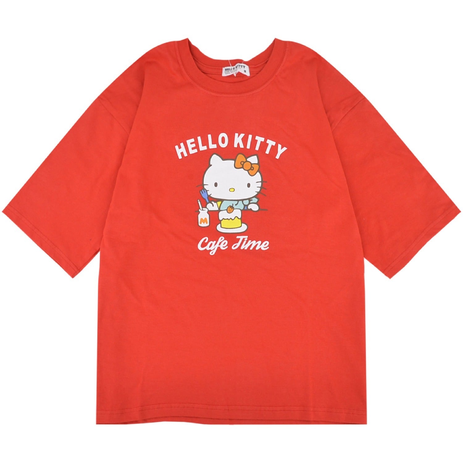ハローキティ Tシャツ オーバーサイズ 半袖 プリント 刺繍 トップス サンリオ キャラクターズ レディース hk2152-196