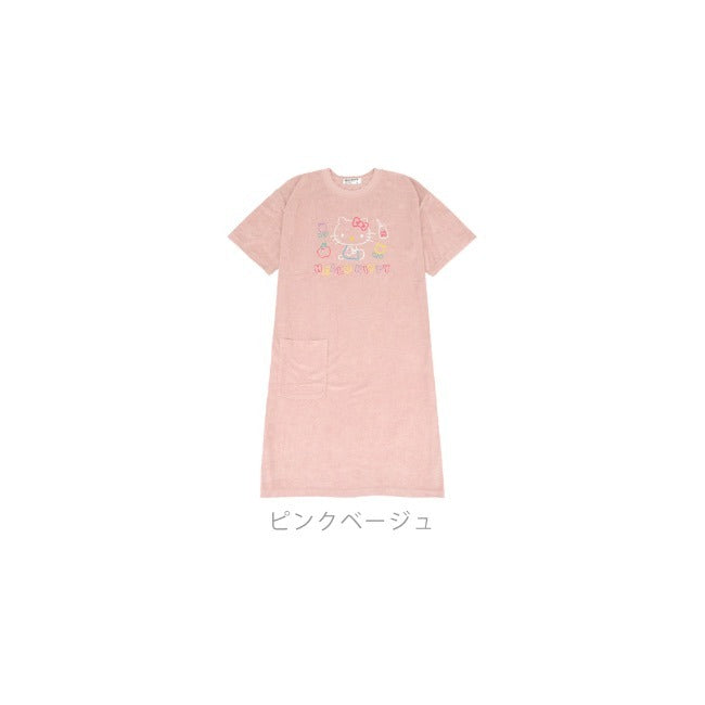 ハローキティ Tシャツ レディース ビッグ ワンピース 半袖 サンリオ キャラクターズ ルームウェア レディース hk2742-02
