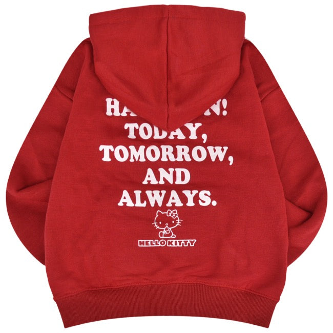 ハローキティ パーカー 裏起毛 スウェット キッズ 子供 ビッグシルエット オーバーサイズ サンリオ キャラクターズ hk6344-173