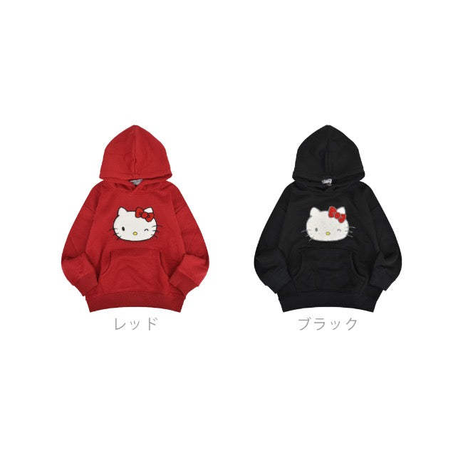 ハローキティ パーカー 裏起毛 スウェット キッズ 子供 ビッグシルエット オーバーサイズ サンリオ キャラクターズ hk6344-173