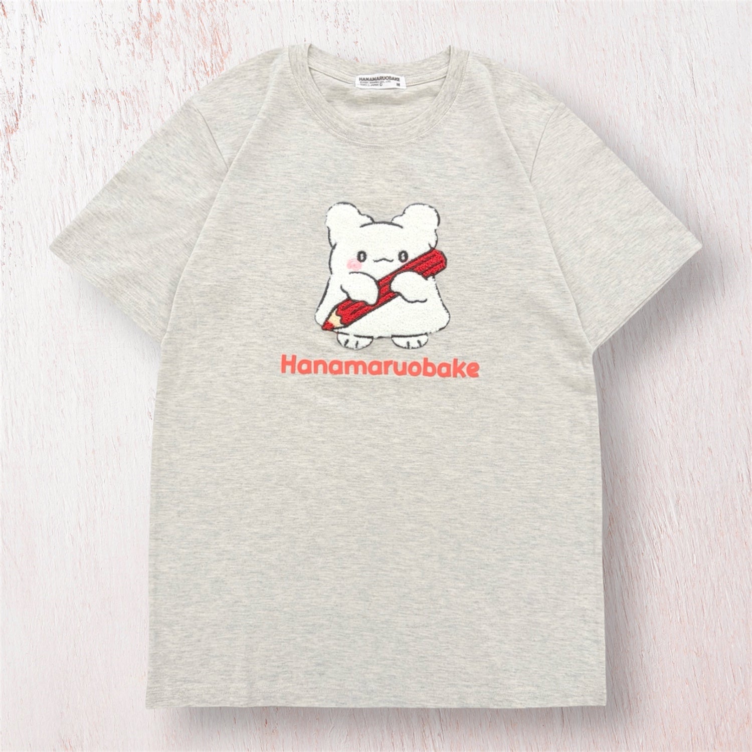 はなまるおばけ サガラ刺繍 半袖 Tシャツ トップス 天竺 夏 レディース メンズ HANAMARUOBAKE ho1162-258