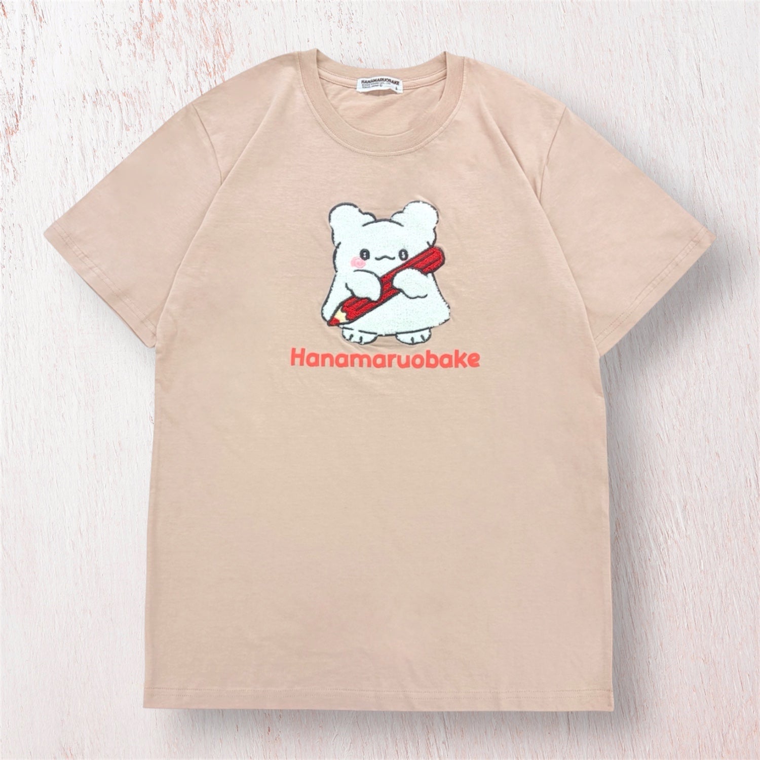 はなまるおばけ サガラ刺繍 半袖 Tシャツ トップス 天竺 夏 レディース メンズ HANAMARUOBAKE ho1162-258