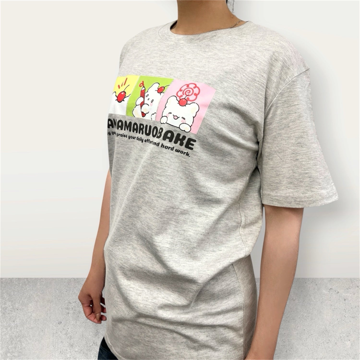 はなまるおばけ プリント 半袖 Tシャツ トップス 天竺 夏 レディース メンズ HANAMARUOBAKE ho1162-259