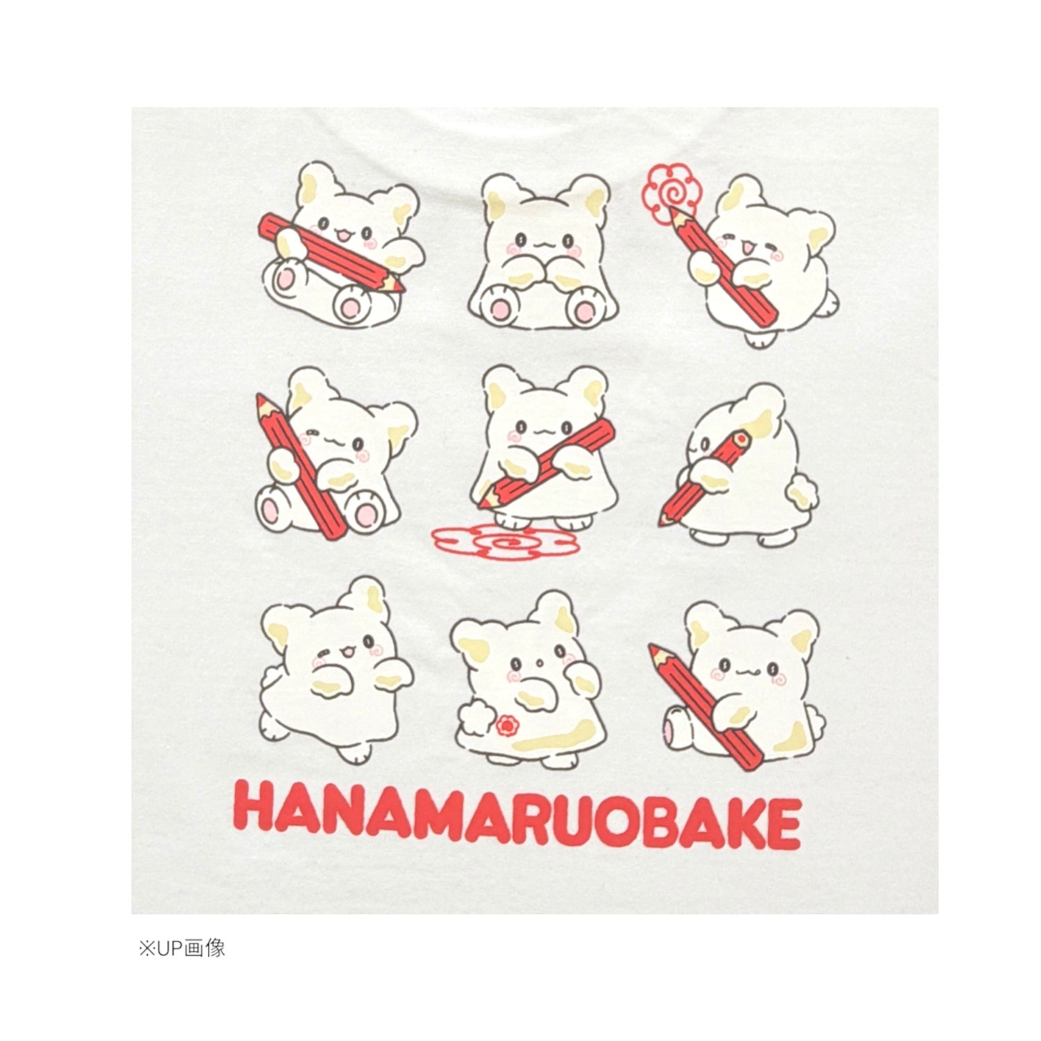 はなまるおばけ プリント 半袖 Tシャツ トップス 天竺 夏 レディース メンズ HANAMARUOBAKE ho1162-259