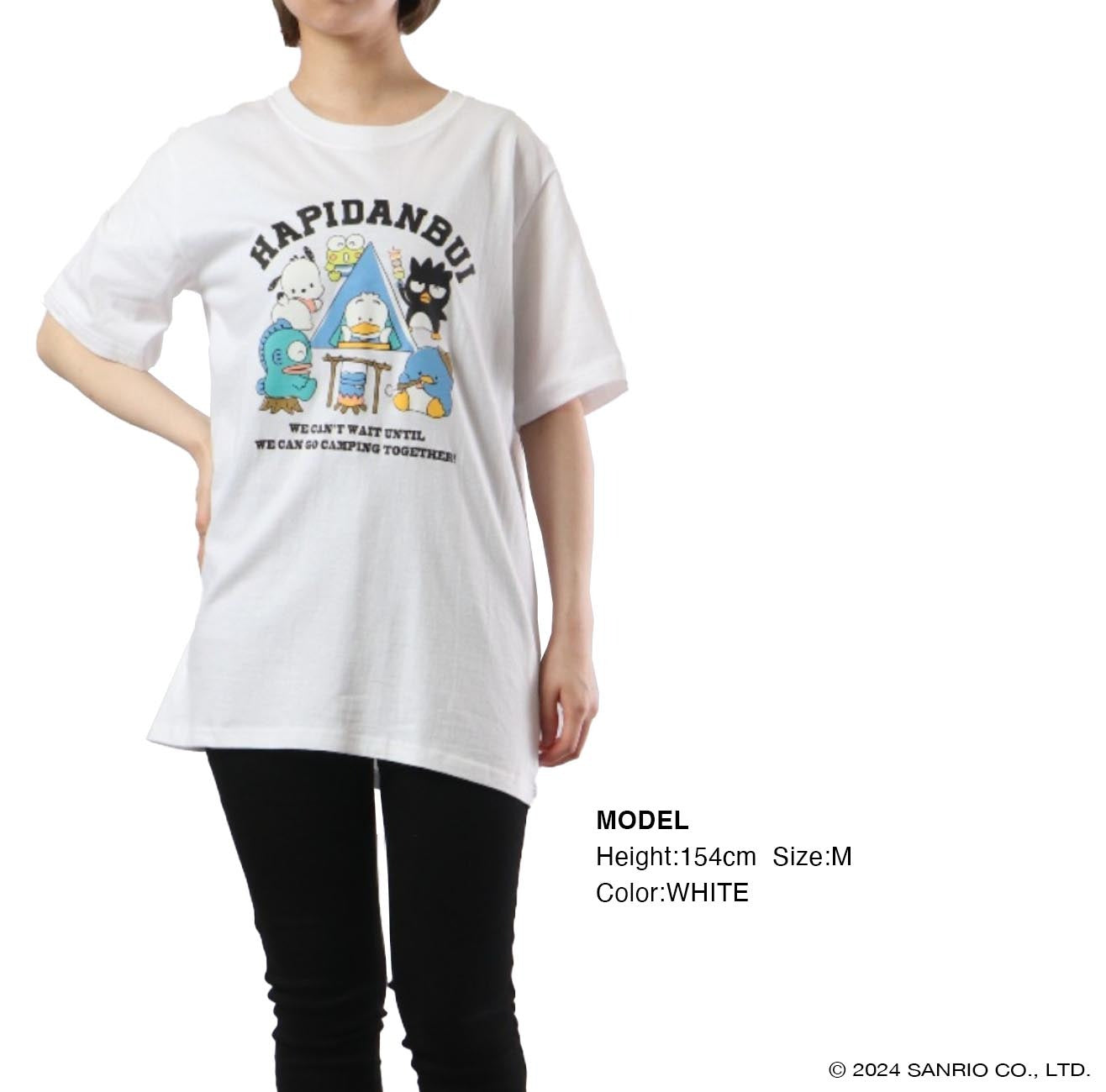 はぴだんぶい Tシャツ プリント 半袖 サンリオ キャラクターズ hv1132-243