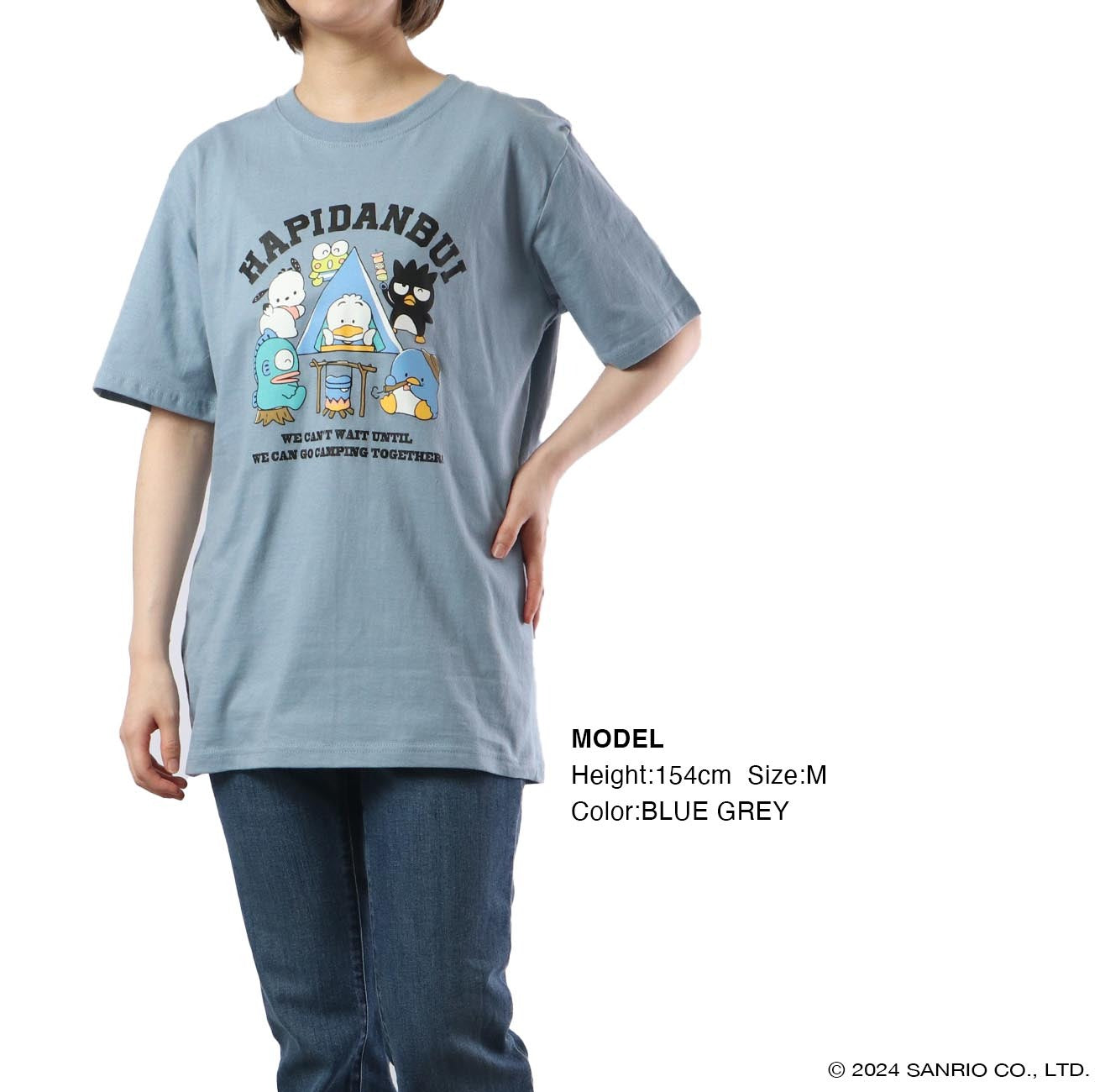 はぴだんぶい Tシャツ プリント 半袖 サンリオ キャラクターズ hv1132-243