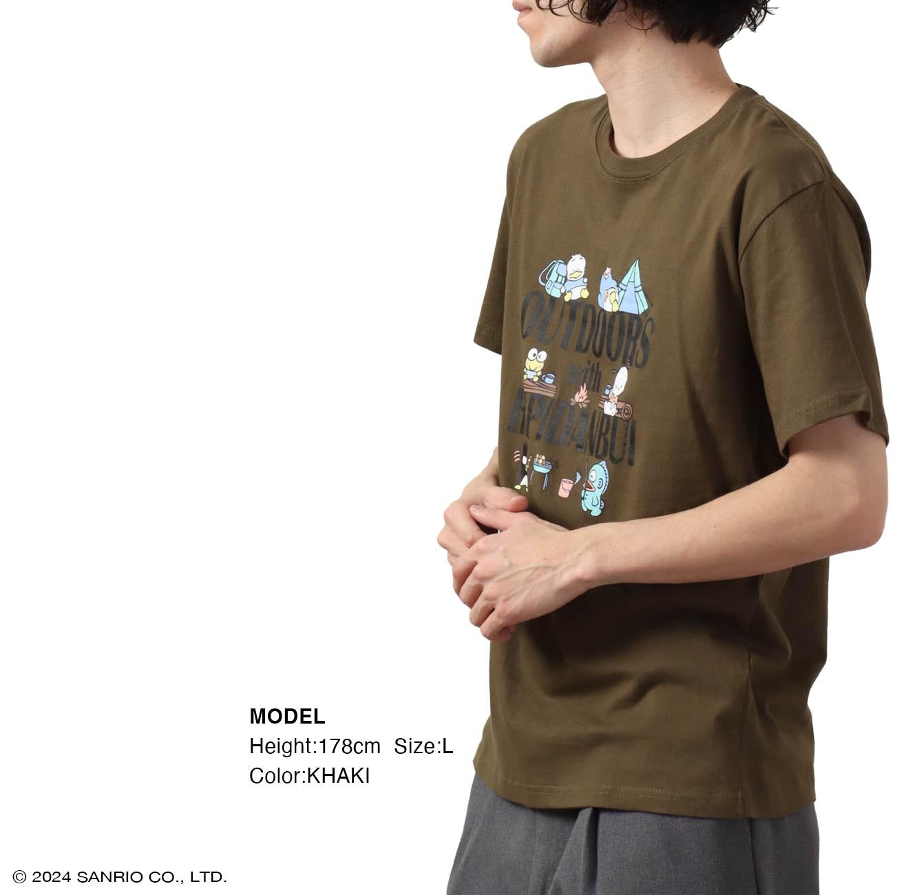 はぴだんぶい Tシャツ プリント 半袖 サンリオ キャラクターズ hv1132-243