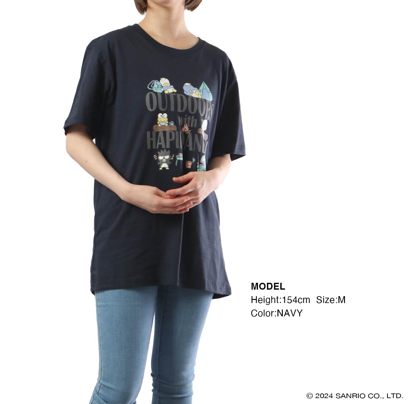はぴだんぶい Tシャツ プリント 半袖 サンリオ キャラクターズ hv1132-243