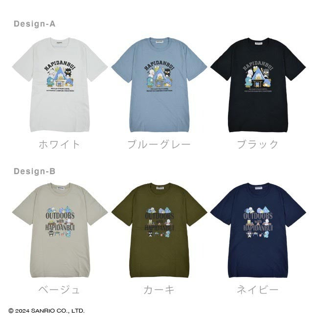 はぴだんぶい Tシャツ プリント 半袖 サンリオ キャラクターズ hv1132-243