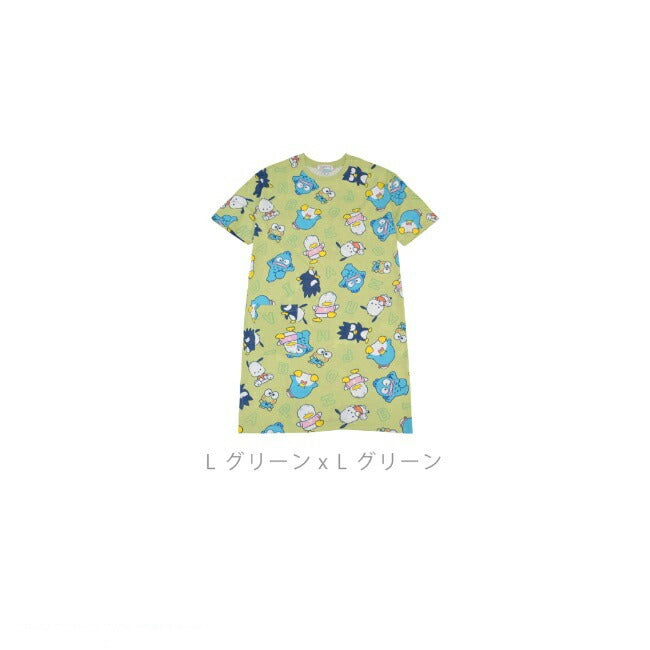 はぴだんぶい BIG Tシャツ 半袖 ばつ丸 ポチャッコ ペックル けろけろけろっぴ タキシードサム サンリオ キャラクターズ hv1132-26