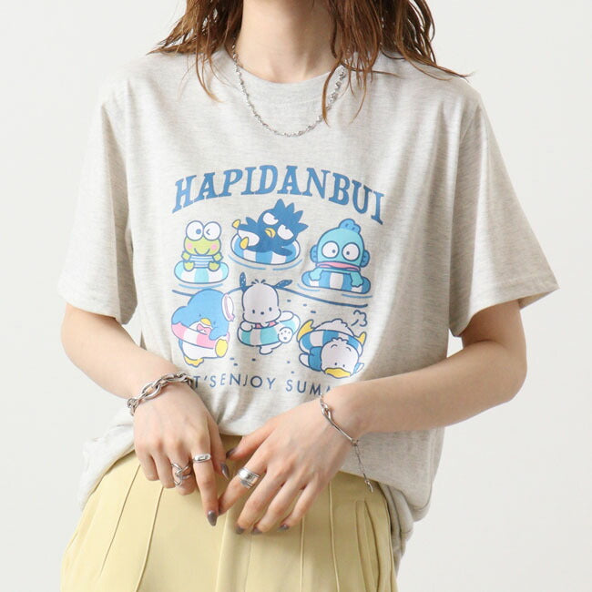 はぴだんぶい Tシャツ 半袖 プリント M L LL サンリオ キャラクターズ hv1142-206