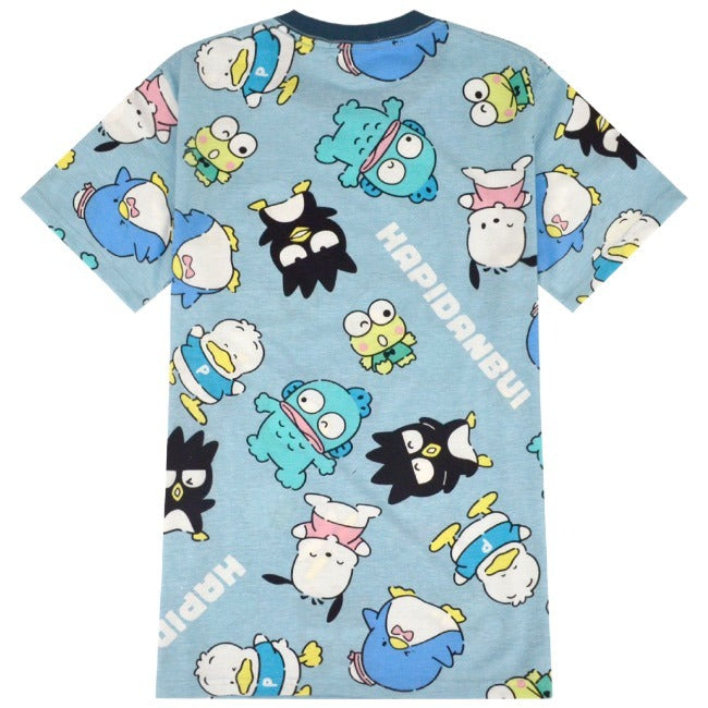 はぴだんぶい Tシャツ 総柄 半袖 サンリオ キャラクターズ プリント メンズ レディース hv1142-292