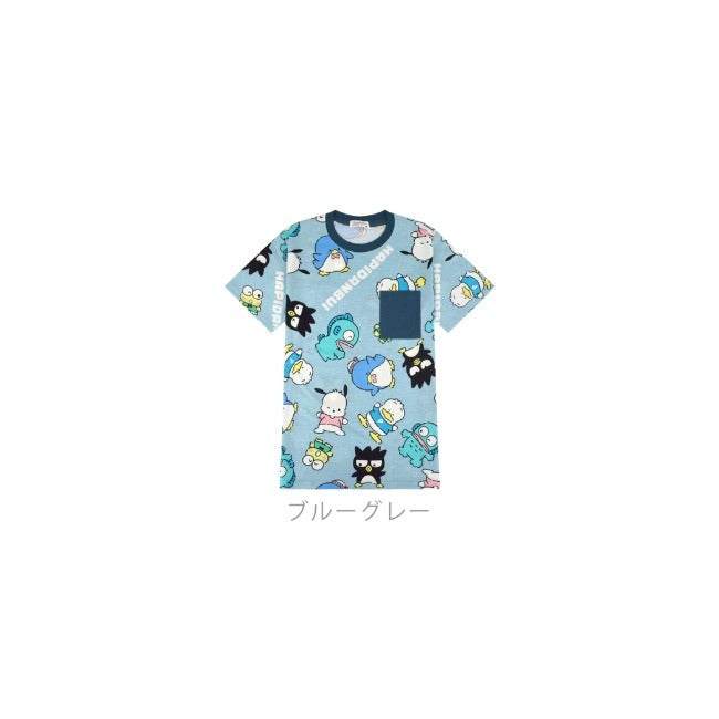 はぴだんぶい Tシャツ 総柄 半袖 サンリオ キャラクターズ プリント メンズ レディース hv1142-292