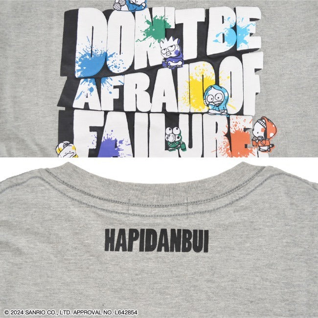 はぴだんぶい Tシャツ 長袖 ロンT プリント ハンギョドン ばつ丸 ポチャッコ あひるのペックル けろけろけろっぴ タキシードサム サンリオ キャラクターズ hv1241-17