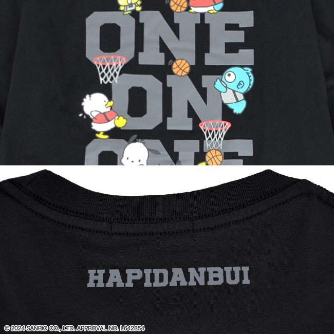 はぴだんぶい Tシャツ 長袖 ロンT プリント ハンギョドン ばつ丸 ポチャッコ あひるのペックル けろけろけろっぴ タキシードサム サンリオ キャラクターズ hv1241-17