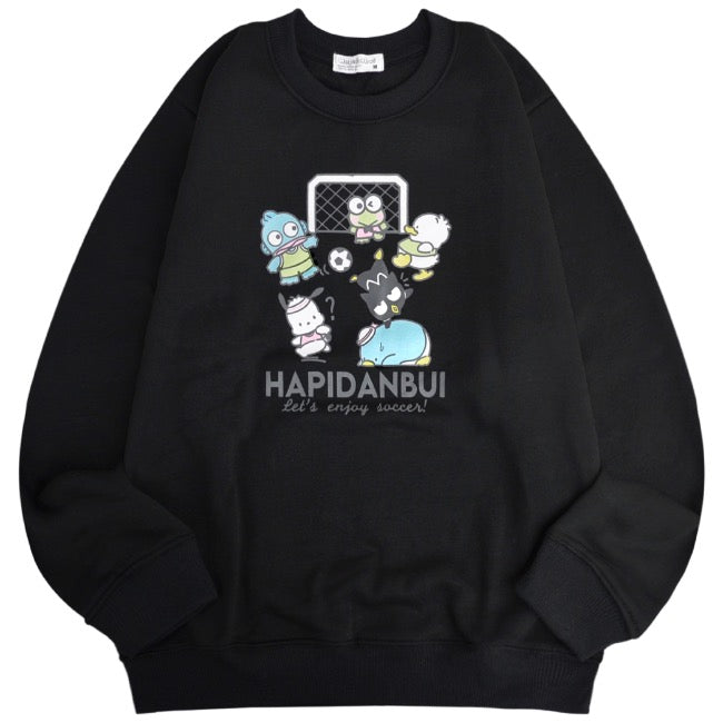 はぴだんぶい トレーナー スウェット 裏起毛 プリント 刺繍 メンズ レディース hv1344-68