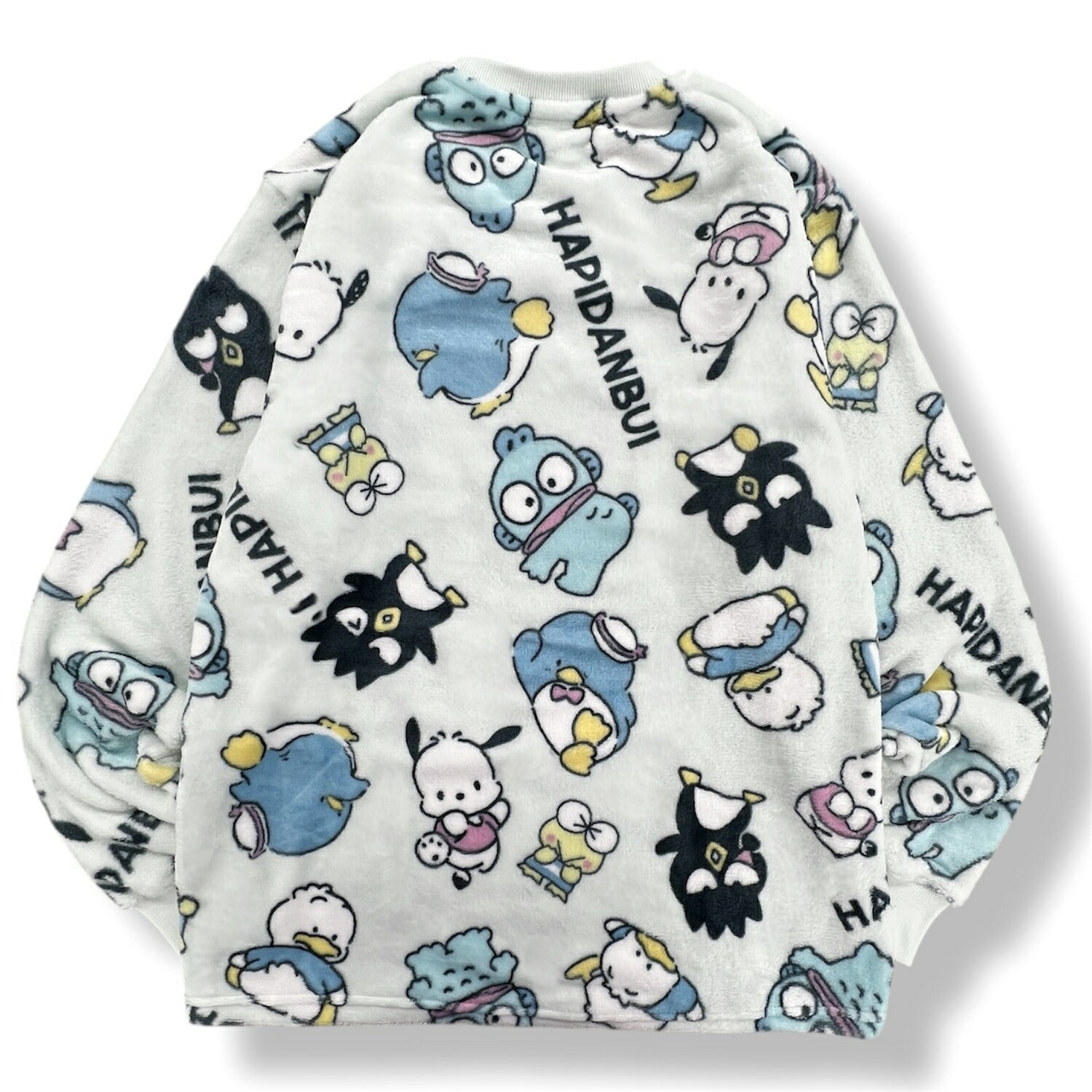 はぴだんぶい 総柄 もこふわ 上下セット プリント ボアフリース ルームウェア パジャマ サンリオキャラクターズ sanrio hv1654-141