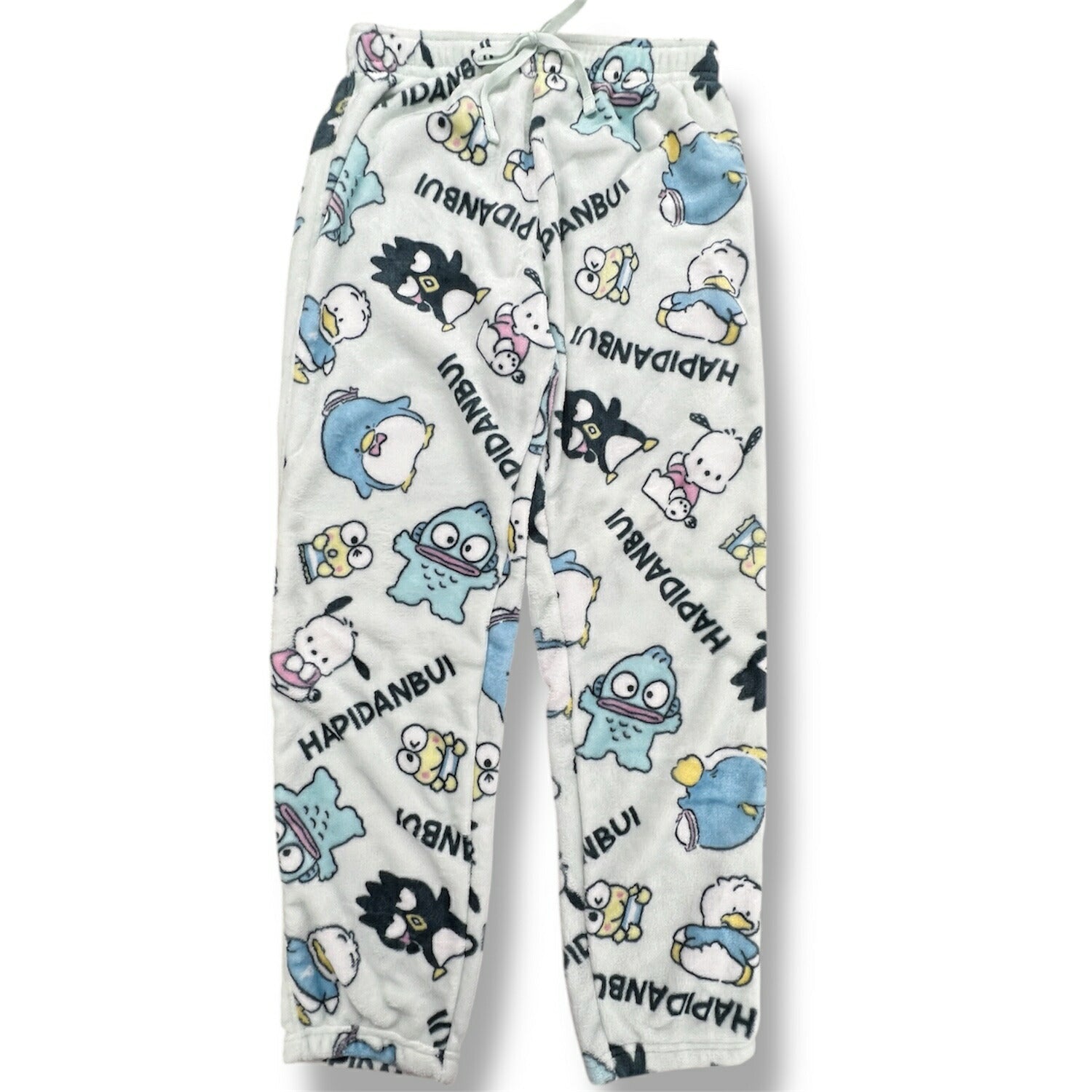 はぴだんぶい 総柄 もこふわ 上下セット プリント ボアフリース ルームウェア パジャマ サンリオキャラクターズ sanrio hv1654-141