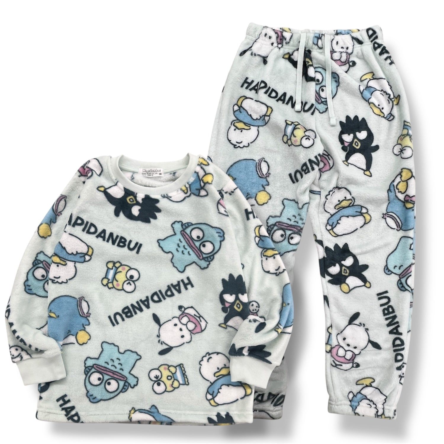 はぴたんぶい 総柄 上下セット 子供 キッズサイズ ルームウェア パジャマ サンリオキャラクターズ sanrio hv6654-142