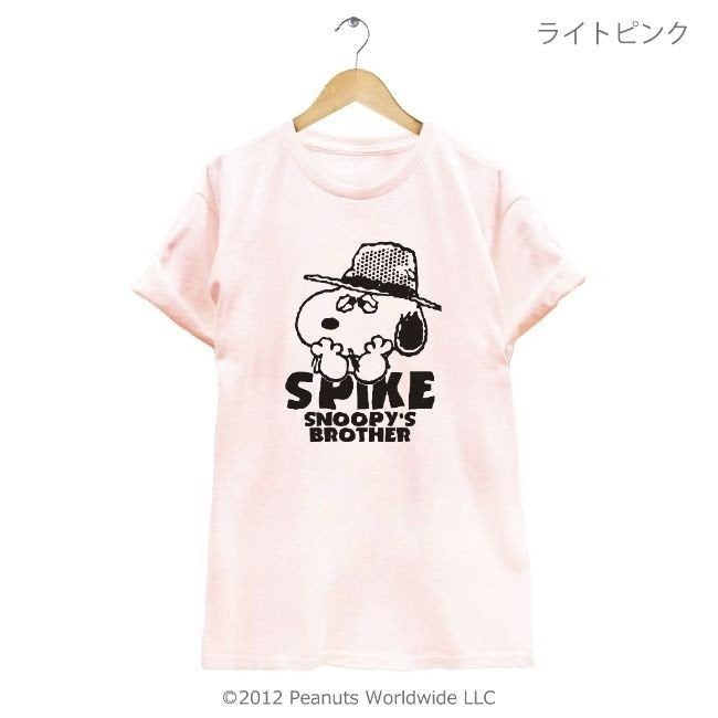スヌーピー SNOOPY'S BROTHER スパイク 半袖Tシャツ メンズ レディース S M L XL ホワイト グレー ピンク サックス ベージュ sn1-026
