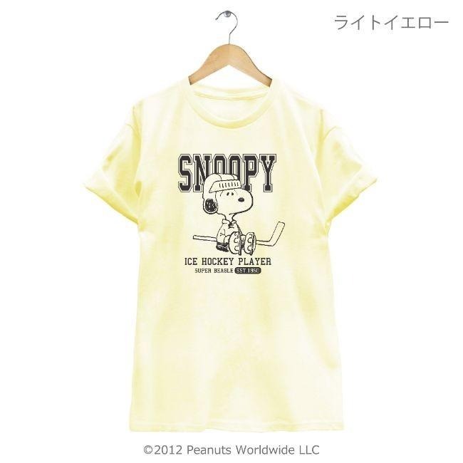 スヌーピー アイスホッケー 半袖Tシャツ メンズ レディース sn1-051