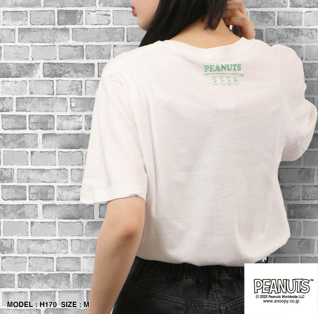 スヌーピー ピーナッツ Tシャツ トップス 半袖 サーフ プリント かすれ PEANUTS SNOOPY s1132-36
