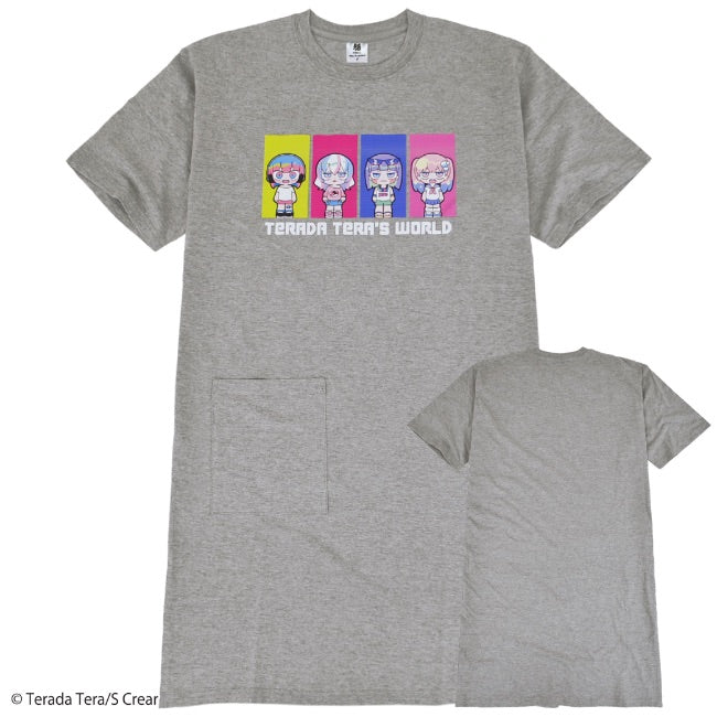 寺田てら Tシャツ イラスト スーパービックT 半袖 オーバーサイズ クリエイター イラストレーター tt1132-399-mgray