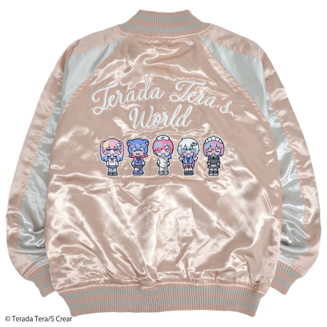 寺田てら スカジャン ピンク tt1833-704-PinkxSilv