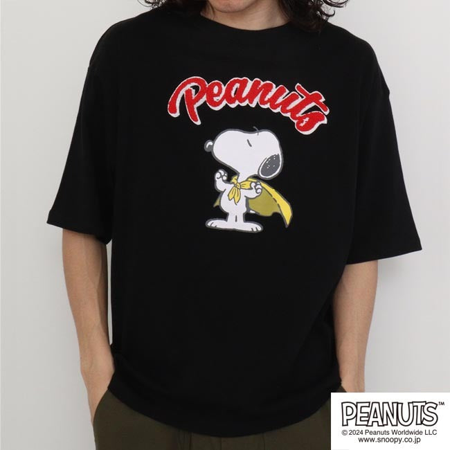 スヌーピー Tシャツ サガラ刺繍 オーバーサイズ シルエット s1142-38sp