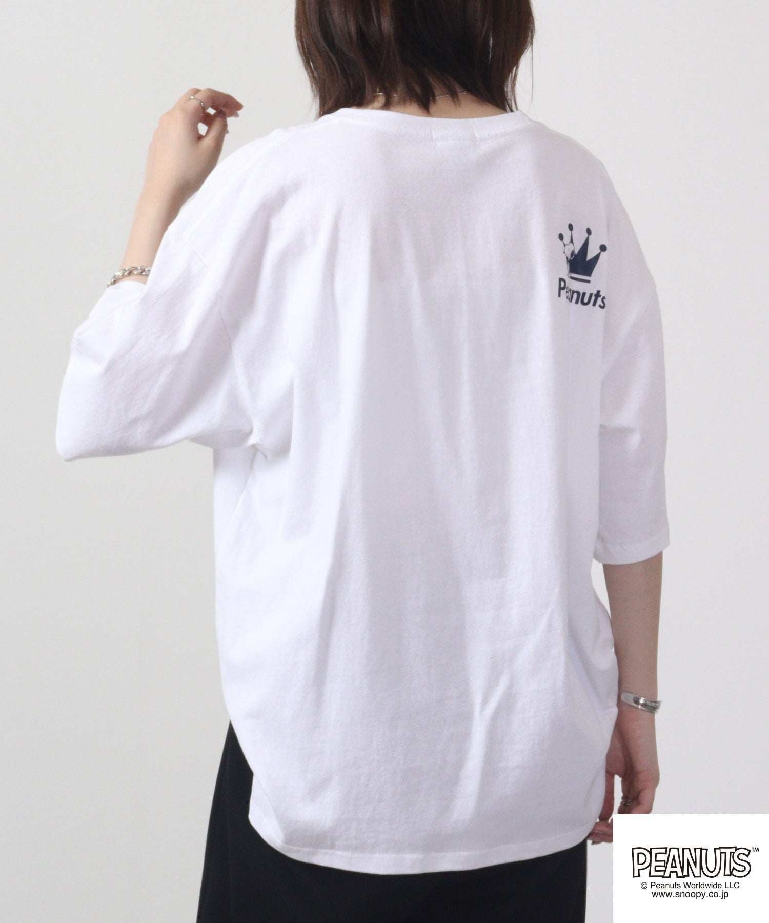 スヌーピー オーバーサイズ Tシャツ 春 夏 メンズ レイヤード ファッション ビッグシルエット 半袖 ビッグtシャツ コットン レディース oe1401-sp6