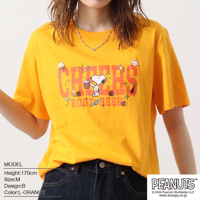 スヌーピー Tシャツ 半袖 プリント SNOOPY PEANUTS s1142-184