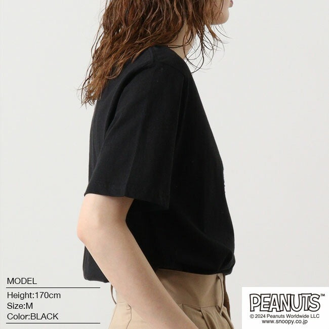 スヌーピー ピーナッツ Tシャツ 半袖 刺繍 ウッドストック SNOOPY PEANUTS s1142-191