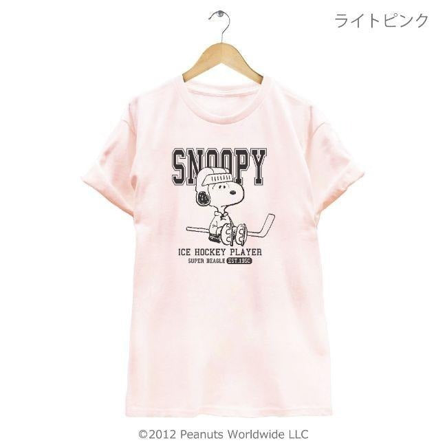 スヌーピー アイスホッケー 半袖Tシャツ メンズ レディース sn1-051