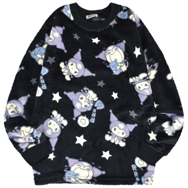 クロミ トレーナー スウェット パンツ フリース セットアップ ルームウェア 部屋着 パジャマ サンリオ キャラクターズ ku1644-99
