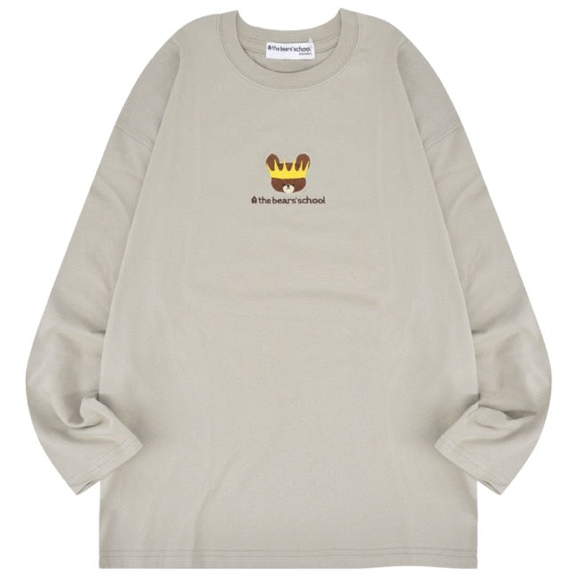 くまのがっこう Tシャツ 長袖 レディース オーバーサイズ ジャッキー 刺繍 ワンポイント kg2243-108