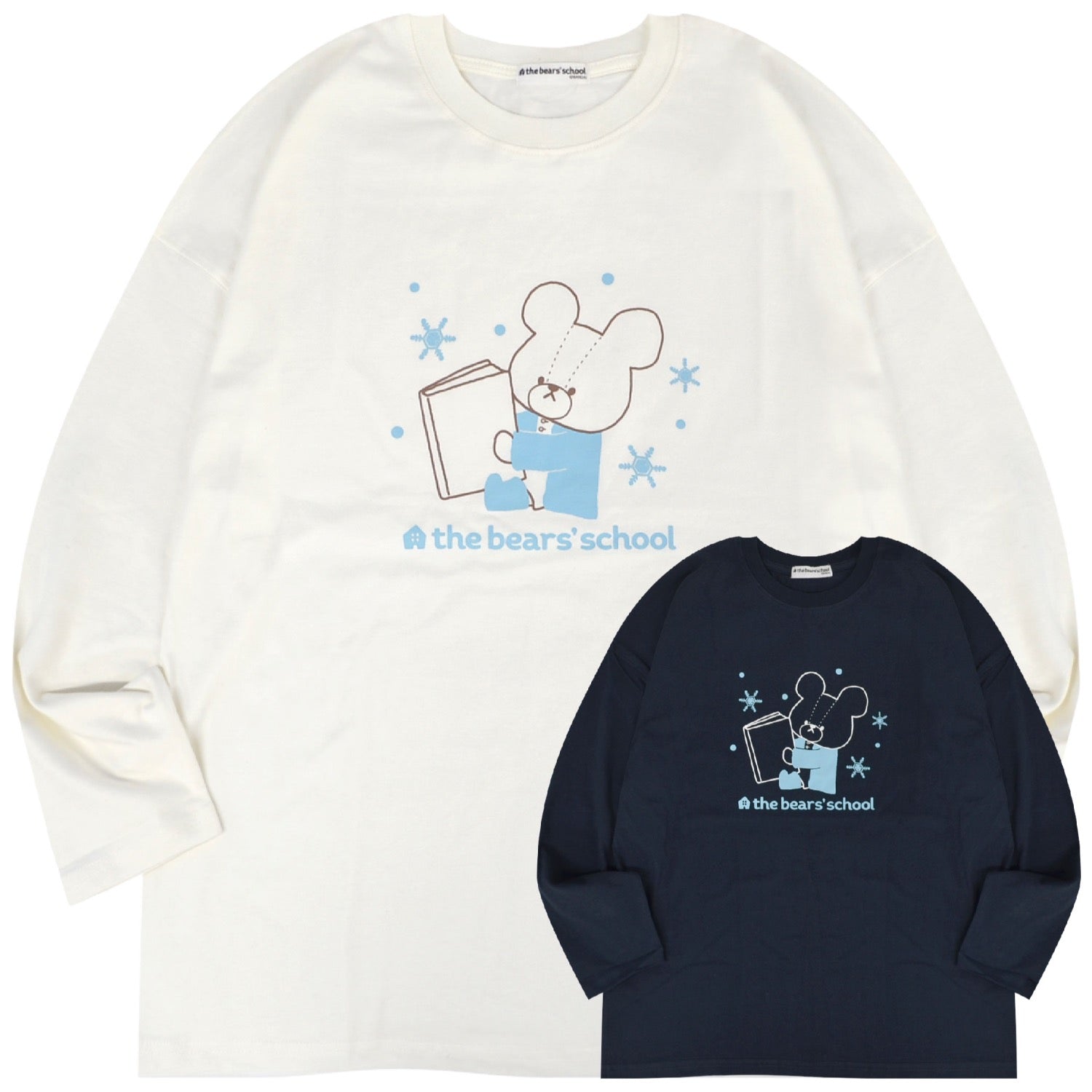 くまのがっこう 長袖 BIG Tシャツ トップス ノルディック ジャッキー プリント kg2243-109