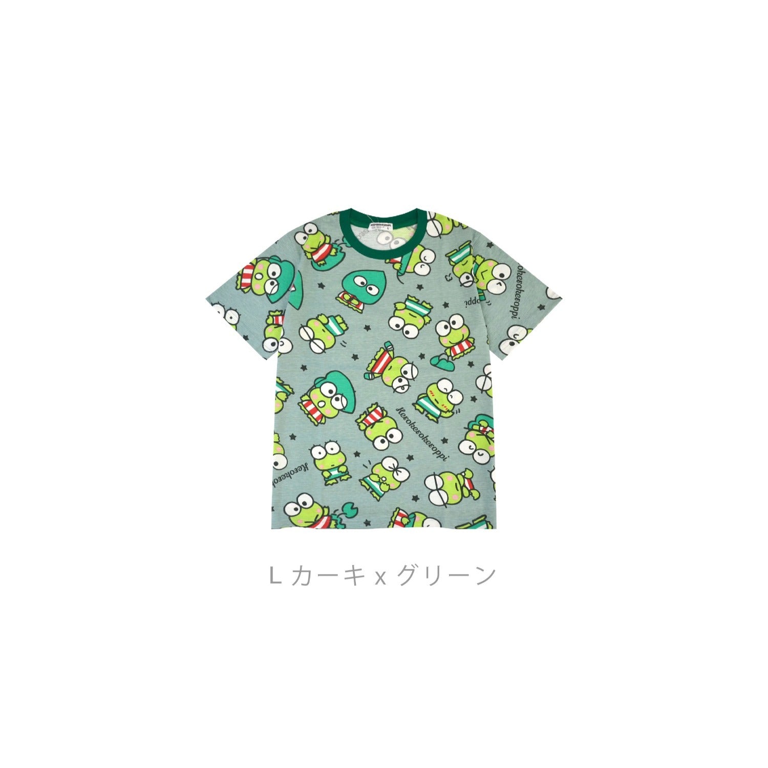 けろけろけろっぴ Tシャツ 半袖 総柄 プリント トップス サンリオ キャラクターズ メンズ レディース kk1152-247