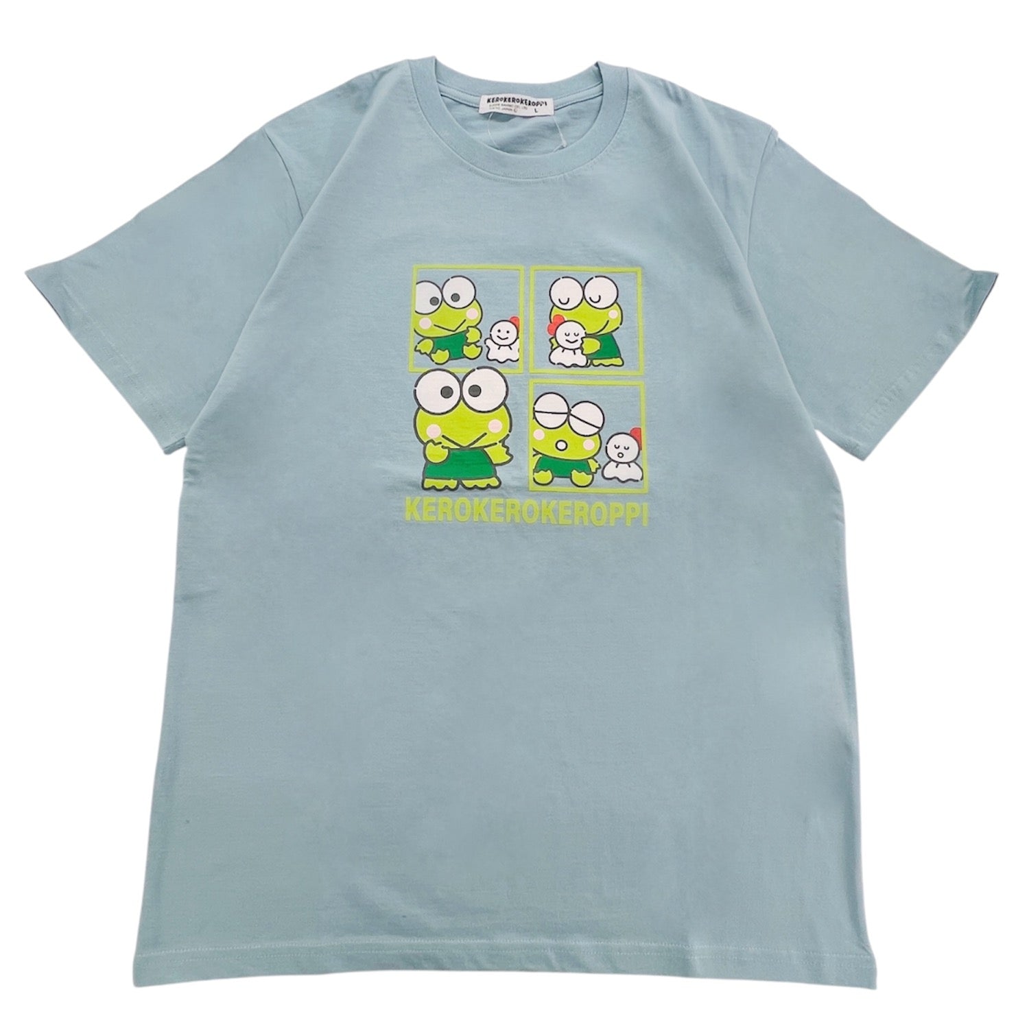 けろけろけろっぴ 半袖 Tシャツ プリント 刺繍 天竺 メンズ レディース サンリオ キャラクターズ keroppi sanrio kk1162-49