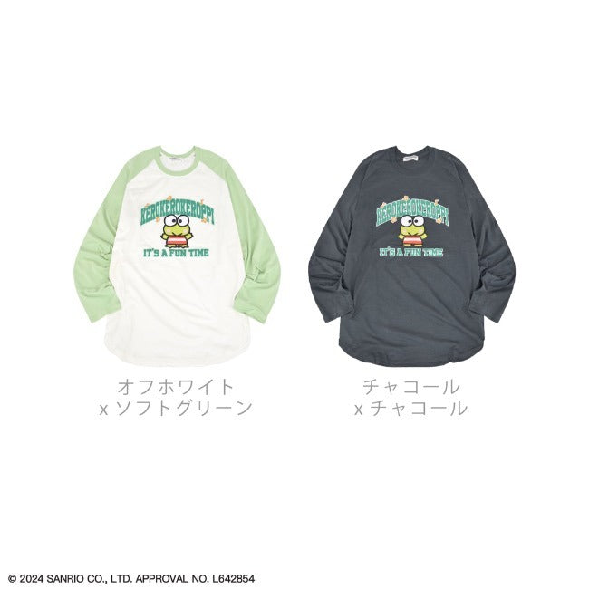けろけろけろっぴ Tシャツ 長袖 ロンT ラグラン袖 プリント オーバーサイズ サンリオ キャラクターズ kk1241-29
