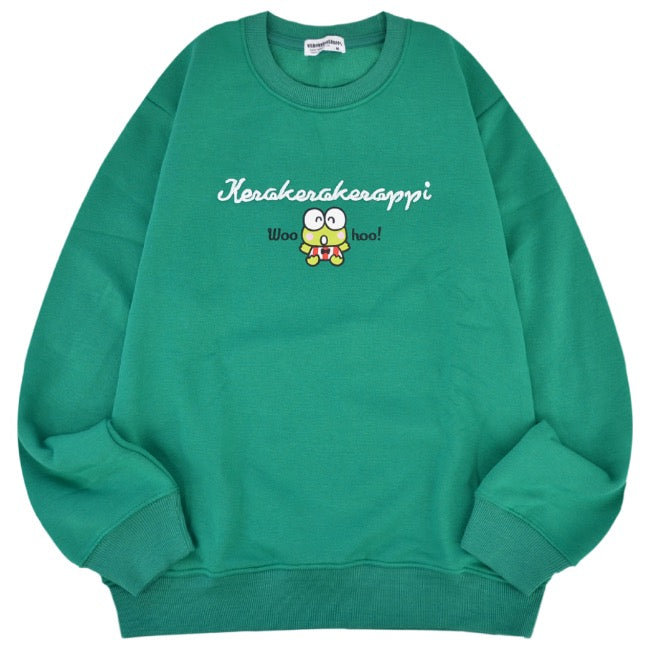 けろけろけろっぴ トレーナー スウェット 裏起毛 サンリオ キャラクターズ プリント 刺繍 メンズ レディース kk1344-67