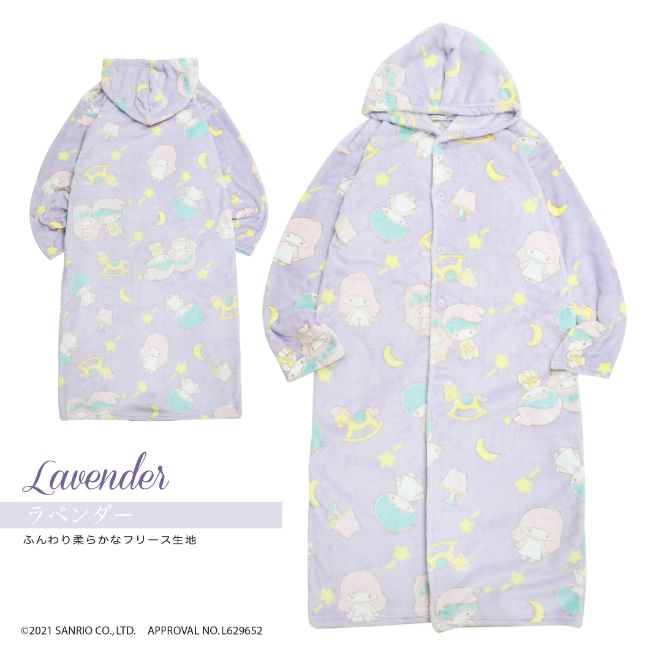 リトルツインスターズ フリース パーカー ブランケット ルームウェア 毛布 素材 レディース キッズ メンズ M L 大きいサイズ アウトドア サンリオ キャラクターズ kl1814-689