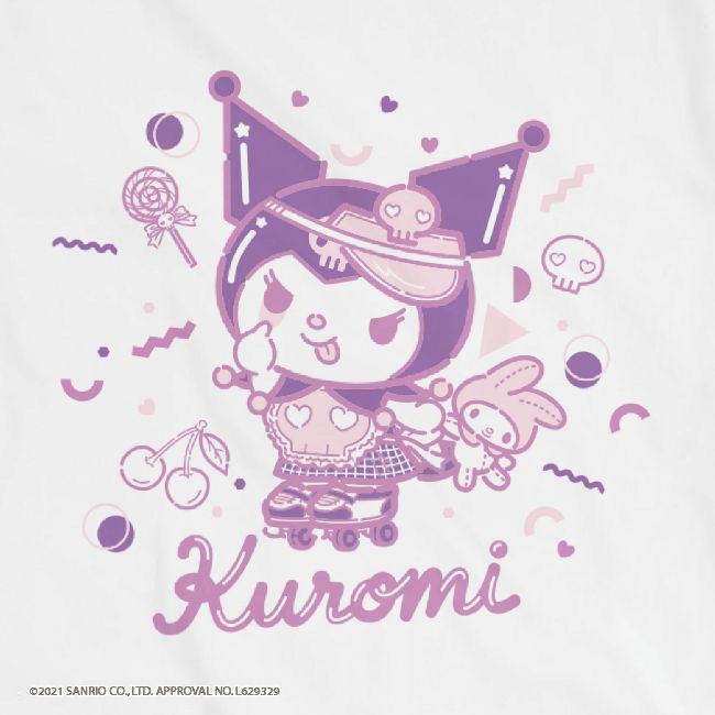 クロミ いたずらっ子 PVCバッグ付き 半袖 Tシャツ セット レディース メンズ 春 夏 プール 海 ホワイト ブラック 白 黒 M L LL ku1012-373