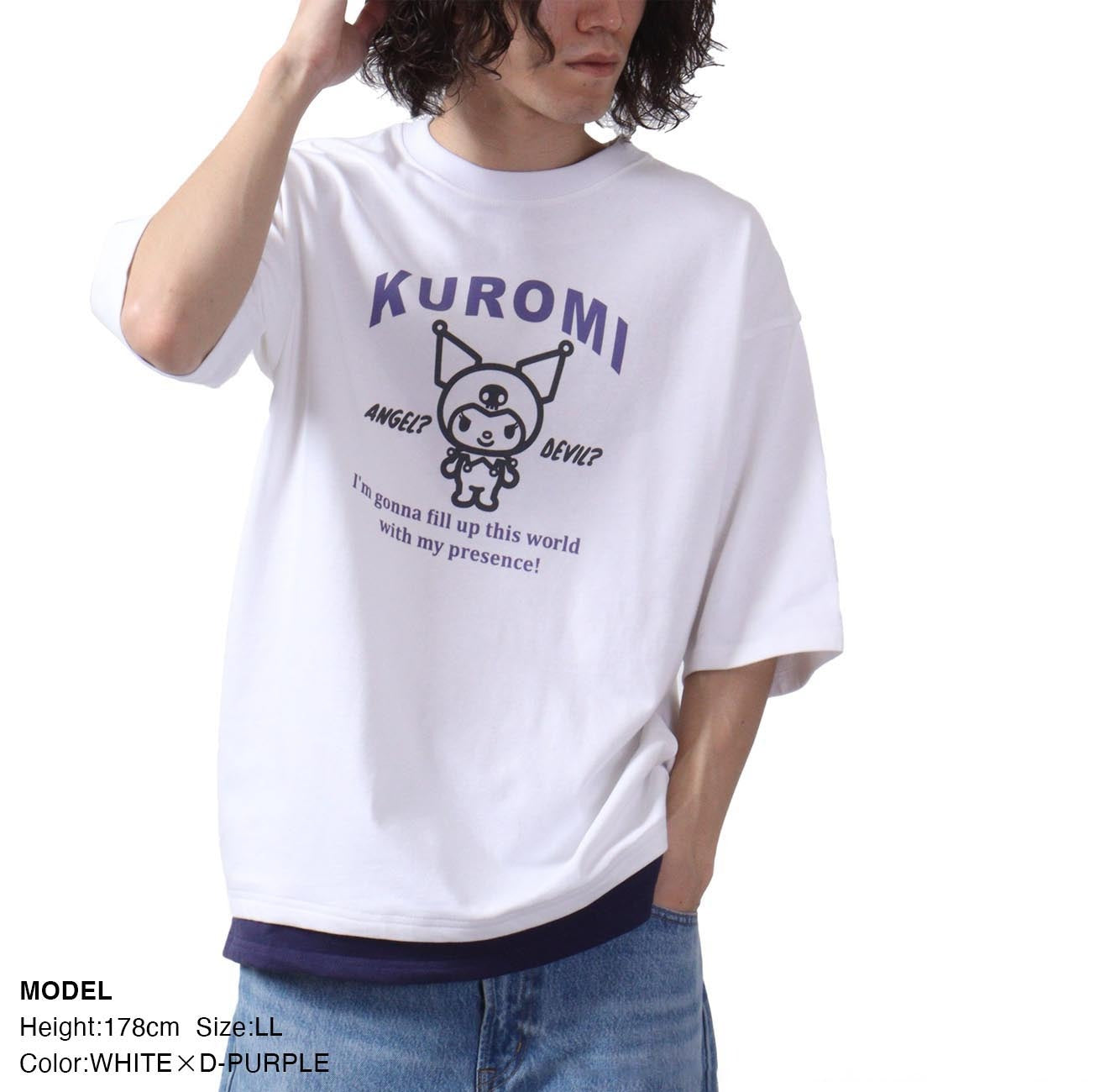 クロミ Tシャツ 半袖 ドロップショルダー トップス プリント サンリオ キャラクターズ ku1132-363