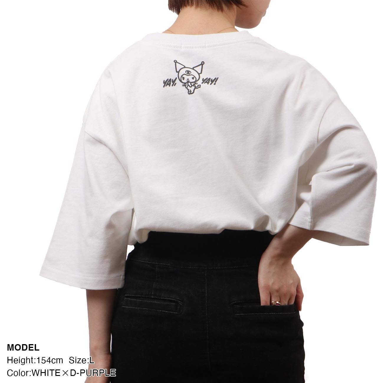 クロミ Tシャツ 半袖 ドロップショルダー トップス プリント サンリオ キャラクターズ ku1132-363