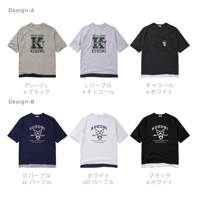 クロミ Tシャツ 半袖 ドロップショルダー トップス プリント サンリオ キャラクターズ ku1132-363