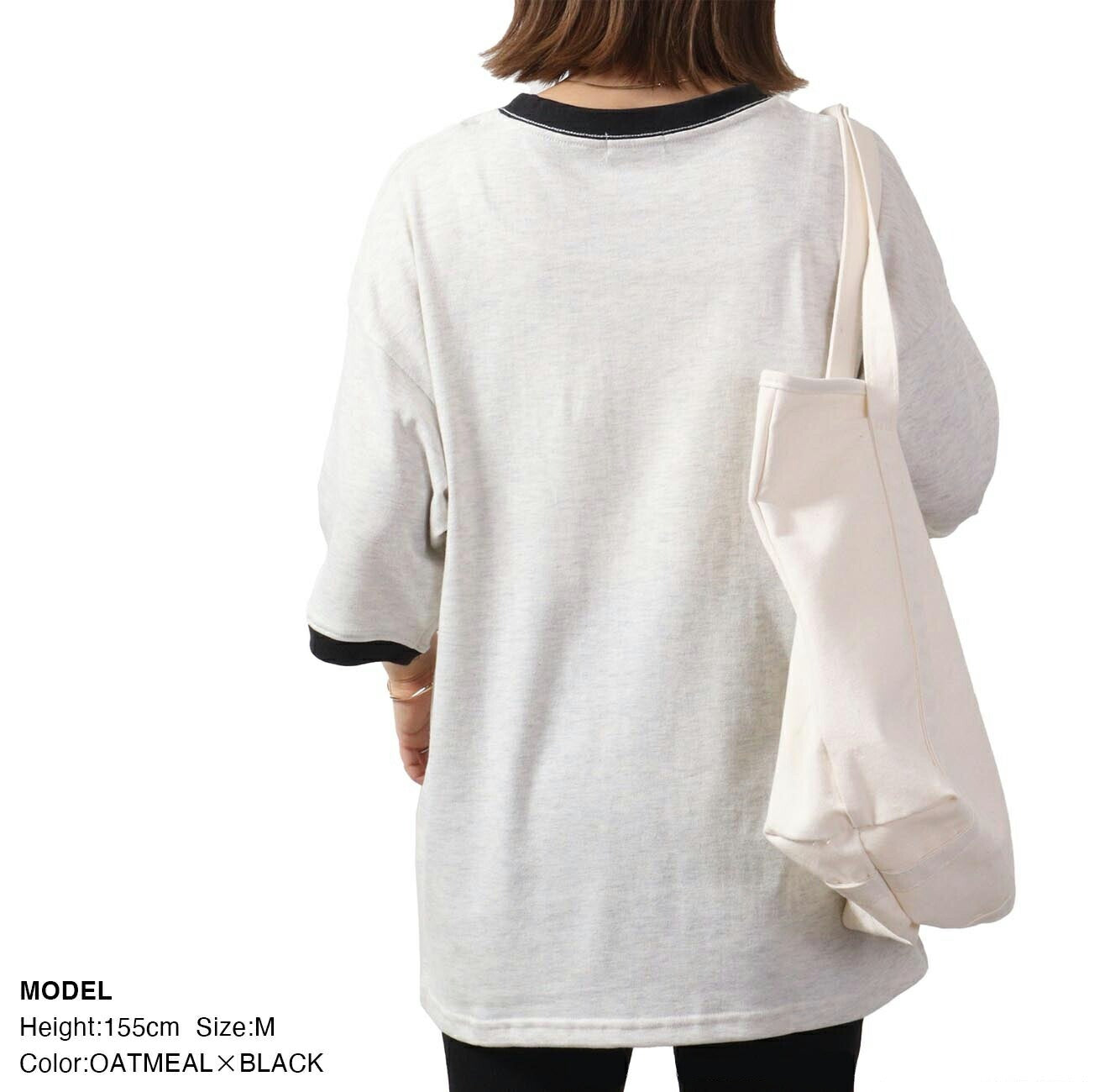 クロミ Tシャツ 半袖 リンガーネック トップス ドロップショルダー プリント サンリオ キャラクターズ ku1132-364