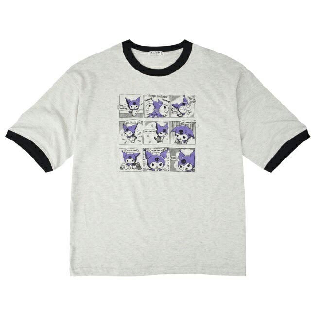 クロミ Tシャツ 半袖 リンガーネック トップス ドロップショルダー プリント サンリオ キャラクターズ ku1132-364