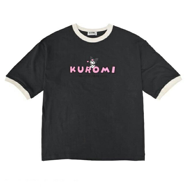 クロミ Tシャツ 半袖 リンガーネック トップス ドロップショルダー プリント サンリオ キャラクターズ ku1132-364