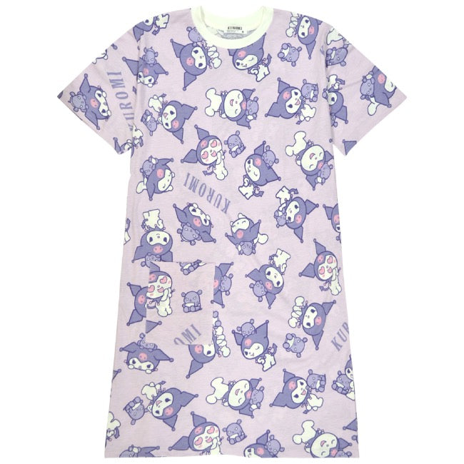 クロミ Tシャツ 半袖 ビッグ レディース ワンピース サンリオ キャラクターズ ku1142-301