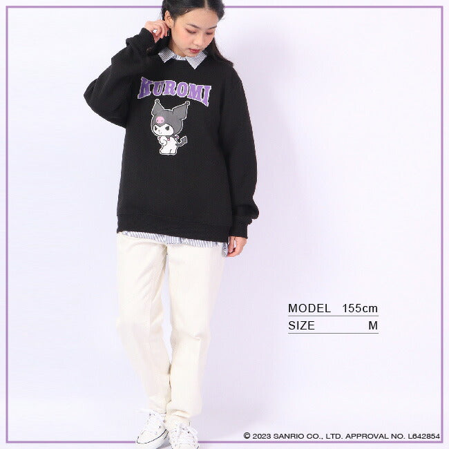 クロミ トレーナー 裏起毛 プリント 長袖 冬 トップス M L LL サンリオ キャラクターズ ku1324-647